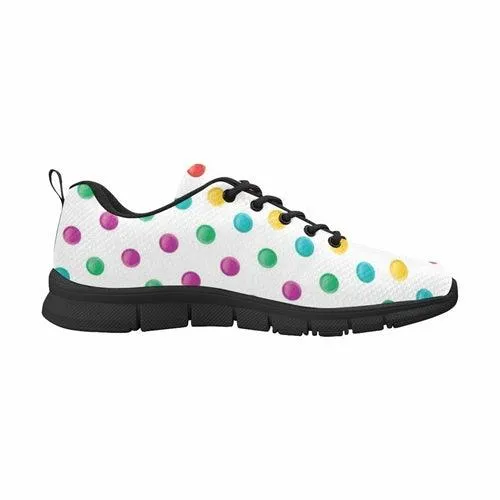 Womens Sneakers Multicolor Polka Dot Print Running Shoes
