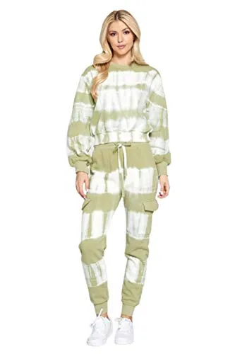 Women's Tie Dye Jogger Sweatpants Active Running Drawstring Sweat Pant
