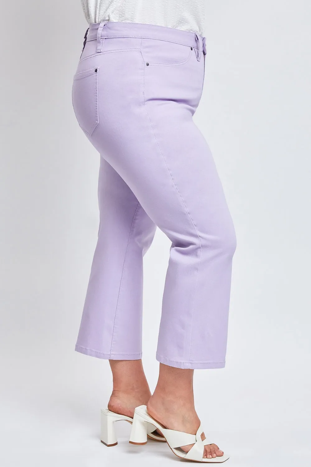 YMI Jeanswear Full Size Mid-Rise Hyperstretch Cropped Straight Jeans