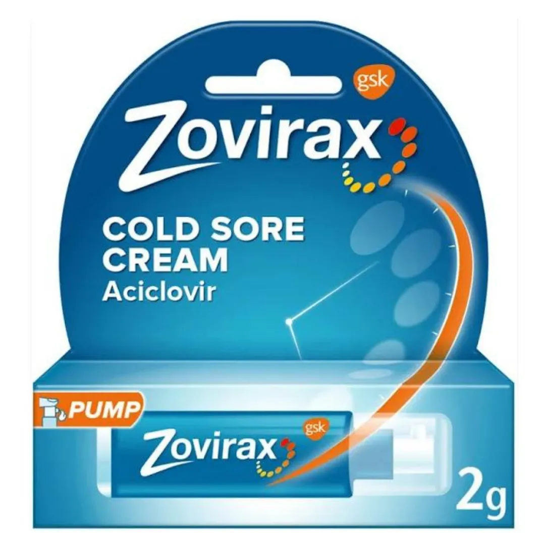 Zovirax Cold Sore Cream Aciclovir Pump 2g (N)
